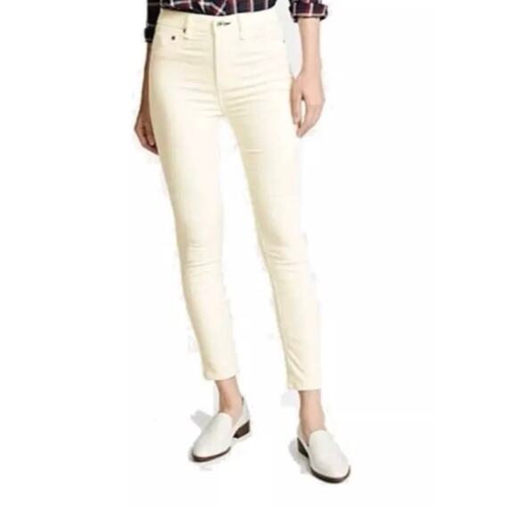 rag & bone Denim - NWT Rag & Bone Sz 25 $225 High Rise Velvet Skinny Pants In Antique White